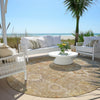 Piper Looms Chantille Global ACN1927 Beige Machine Washable Area Rug Round Outdoor Lifestyle Image Feature