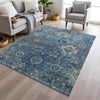 Piper Looms Chantille Global ACN1927 Blue Machine Washable Area Rug Lifestyle Image Feature