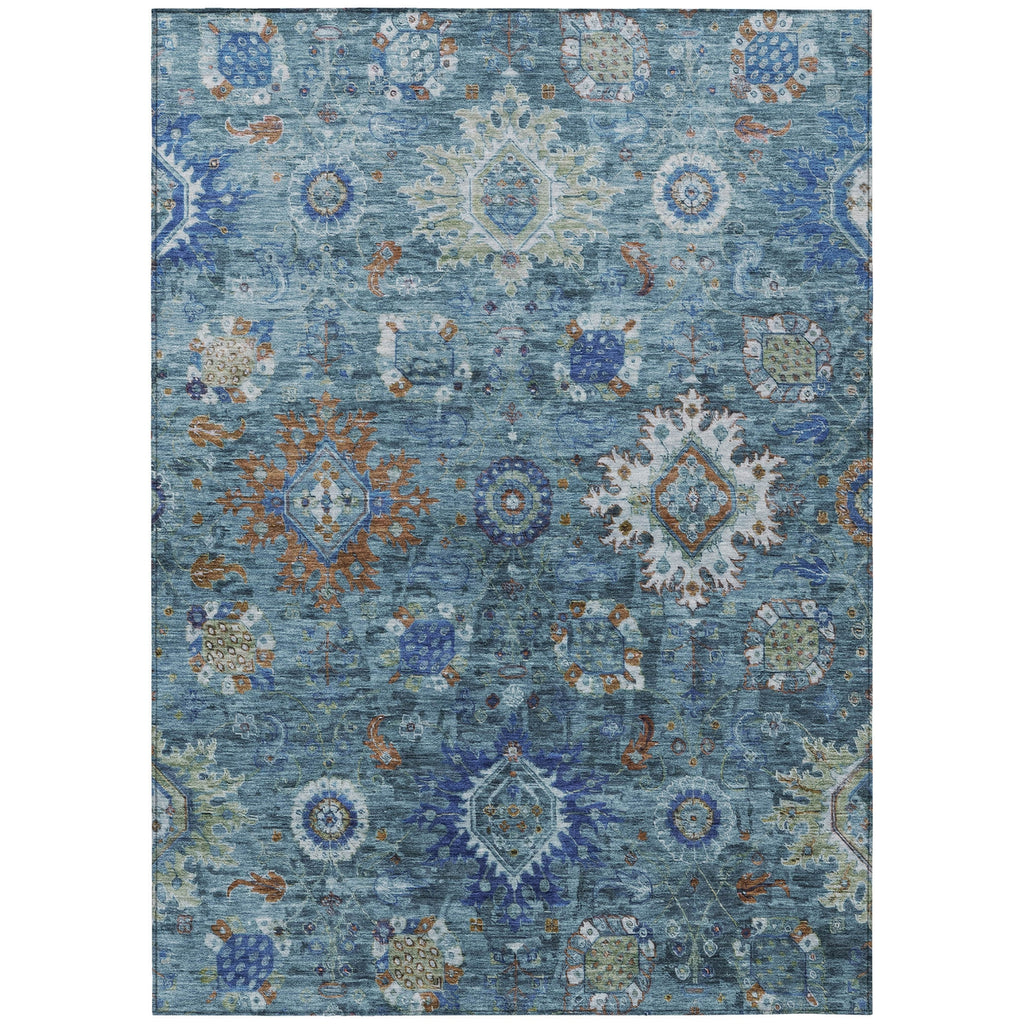 Piper Looms Chantille Global ACN1927 Blue Machine Washable Area Rug main image