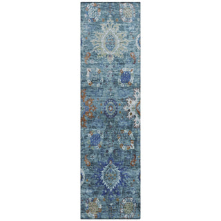 Piper Looms Chantille Global ACN1927 Blue Machine Washable Area Rug Runner Main Image