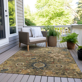 Piper Looms Chantille Global ACN1927 Brown Machine Washable Area Rug Outdoor Lifestyle Image Feature