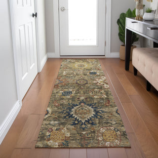Piper Looms Chantille Global ACN1927 Brown Machine Washable Area Rug Runner Lifestyle Image Feature