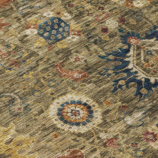 Piper Looms Chantille Global ACN1927 Brown Machine Washable Area Rug Swatch Image