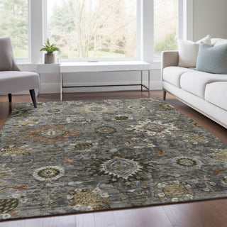 Piper Looms Chantille Global ACN1927 Pewter Machine Washable Area Rug Lifestyle Image Feature