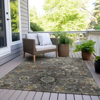Piper Looms Chantille Global ACN1927 Pewter Machine Washable Area Rug Outdoor Lifestyle Image Feature