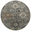 Piper Looms Chantille Global ACN1927 Pewter Machine Washable Area Rug Round Main Image