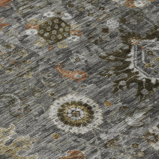 Piper Looms Chantille Global ACN1927 Pewter Machine Washable Area Rug Swatch Image