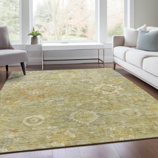 Piper Looms Chantille Global ACN1927 Sage Machine Washable Area Rug Lifestyle Image Feature