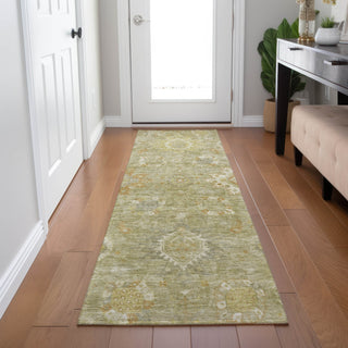 Piper Looms Chantille Global ACN1927 Sage Machine Washable Area Rug Runner Lifestyle Image Feature