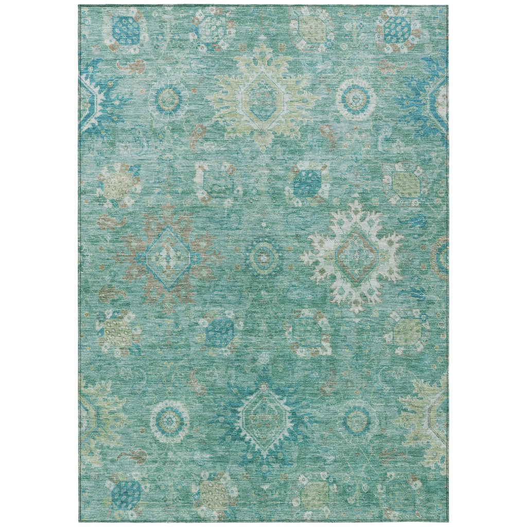 Piper Looms Chantille Global ACN1927 Teal Machine Washable Area Rug main image