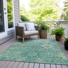 Piper Looms Chantille Global ACN1927 Teal Machine Washable Area Rug Outdoor Lifestyle Image Feature