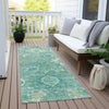 Piper Looms Chantille Global ACN1927 Teal Machine Washable Area Rug Runner Outdoor Lifestyle Image Feature