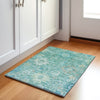 Piper Looms Chantille Global ACN1927 Teal Machine Washable Area Rug Scatter Lifestyle Image Feature