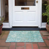 Piper Looms Chantille Global ACN1927 Teal Machine Washable Area Rug Scatter Outdoor Lifestyle Image Feature
