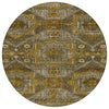 Piper Looms Chantille Global ACN1928 Brown Machine Washable Area Rug Round Main Image