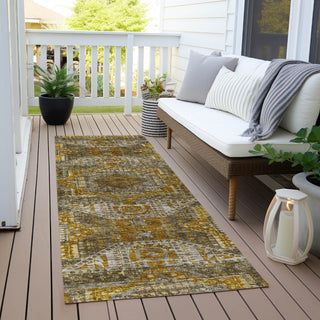 Piper Looms Chantille Global ACN1928 Brown Machine Washable Area Rug Runner Outdoor Lifestyle Image Feature