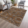Piper Looms Chantille Global ACN1928 Copper Machine Washable Area Rug Lifestyle Image Feature