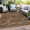 Piper Looms Chantille Global ACN1928 Copper Machine Washable Area Rug Outdoor Lifestyle Image Feature