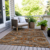 Piper Looms Chantille Global ACN1928 Copper Machine Washable Area Rug Outdoor Lifestyle Image Feature