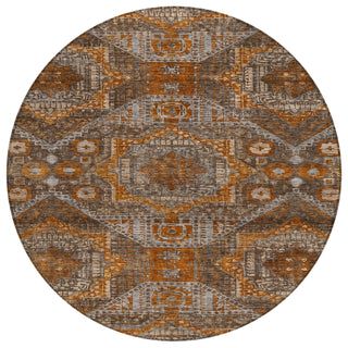 Piper Looms Chantille Global ACN1928 Copper Machine Washable Area Rug Round Main Image