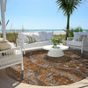 Piper Looms Chantille Global ACN1928 Copper Machine Washable Area Rug Round Outdoor Lifestyle Image Feature