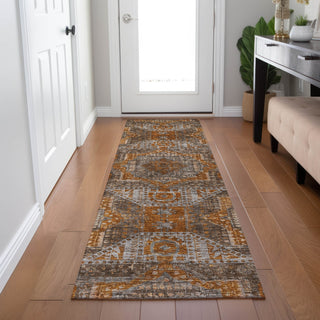 Piper Looms Chantille Global ACN1928 Copper Machine Washable Area Rug Runner Lifestyle Image Feature