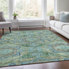 Piper Looms Chantille Global ACN1929 Green Machine Washable Area Rug Lifestyle Image Feature