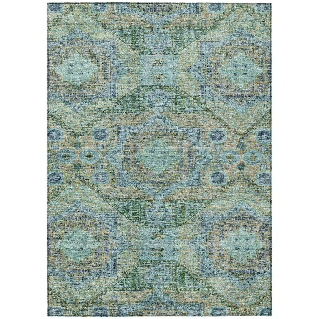 Piper Looms Chantille Global ACN1929 Green Machine Washable Area Rug main image