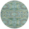 Piper Looms Chantille Global ACN1929 Green Machine Washable Area Rug Round Main Image