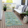 Piper Looms Chantille Global ACN1929 Green Machine Washable Area Rug Runner Outdoor Lifestyle Image Feature