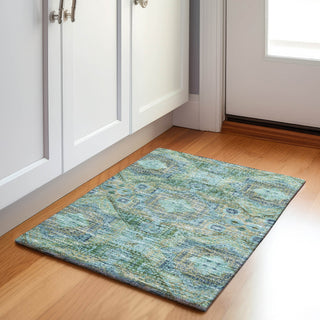 Piper Looms Chantille Global ACN1929 Green Machine Washable Area Rug Scatter Lifestyle Image Feature