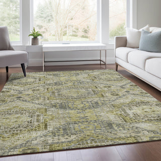 Piper Looms Chantille Global ACN1929 Khaki Machine Washable Area Rug Lifestyle Image Feature