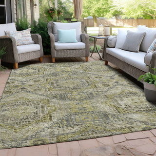 Piper Looms Chantille Global ACN1929 Khaki Machine Washable Area Rug Outdoor Lifestyle Image Feature