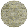 Piper Looms Chantille Global ACN1929 Khaki Machine Washable Area Rug Round Main Image