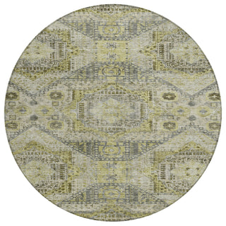 Piper Looms Chantille Global ACN1929 Khaki Machine Washable Area Rug Round Main Image