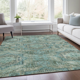 Piper Looms Chantille Global ACN1929 Sage Machine Washable Area Rug Lifestyle Image Feature