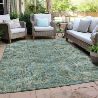 Piper Looms Chantille Global ACN1929 Sage Machine Washable Area Rug Outdoor Lifestyle Image Feature