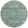 Piper Looms Chantille Global ACN1929 Sage Machine Washable Area Rug Round Main Image