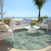 Piper Looms Chantille Global ACN1929 Sage Machine Washable Area Rug Round Outdoor Lifestyle Image Feature