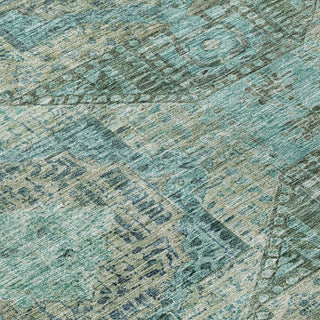 Piper Looms Chantille Global ACN1929 Sage Machine Washable Area Rug Swatch Image