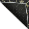 Piper Looms Chantille Global ACN1930 Black Machine Washable Area Rug Backing Image