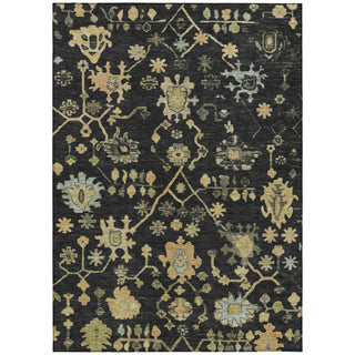 Piper Looms Chantille Global ACN1930 Black Machine Washable Area Rug main image
