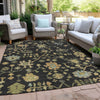 Piper Looms Chantille Global ACN1930 Black Machine Washable Area Rug Outdoor Lifestyle Image Feature