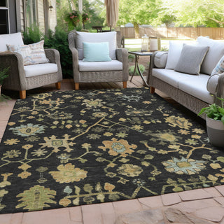 Piper Looms Chantille Global ACN1930 Black Machine Washable Area Rug Outdoor Lifestyle Image Feature
