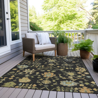 Piper Looms Chantille Global ACN1930 Black Machine Washable Area Rug Outdoor Lifestyle Image Feature