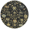 Piper Looms Chantille Global ACN1930 Black Machine Washable Area Rug Round Main Image