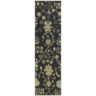 Piper Looms Chantille Global ACN1930 Black Machine Washable Area Rug Runner Main Image