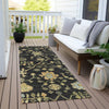 Piper Looms Chantille Global ACN1930 Black Machine Washable Area Rug Runner Outdoor Lifestyle Image Feature