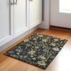 Piper Looms Chantille Global ACN1930 Black Machine Washable Area Rug Scatter Lifestyle Image Feature