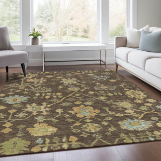 Piper Looms Chantille Global ACN1930 Brown Machine Washable Area Rug Lifestyle Image Feature
